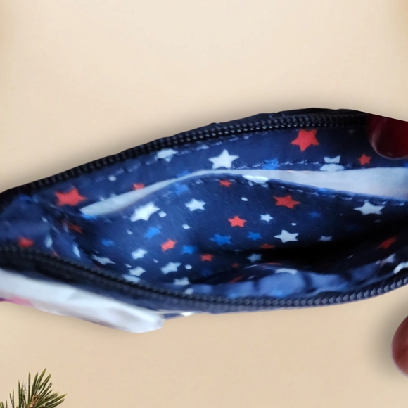 Vera Bradley Iconic Navy Blue Card Case W/ Key Fob Ring Zipper Closure NWT - Picture 4 of 4